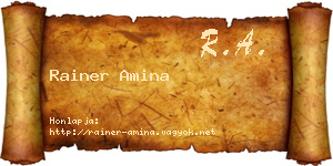 Rainer Amina névjegykártya